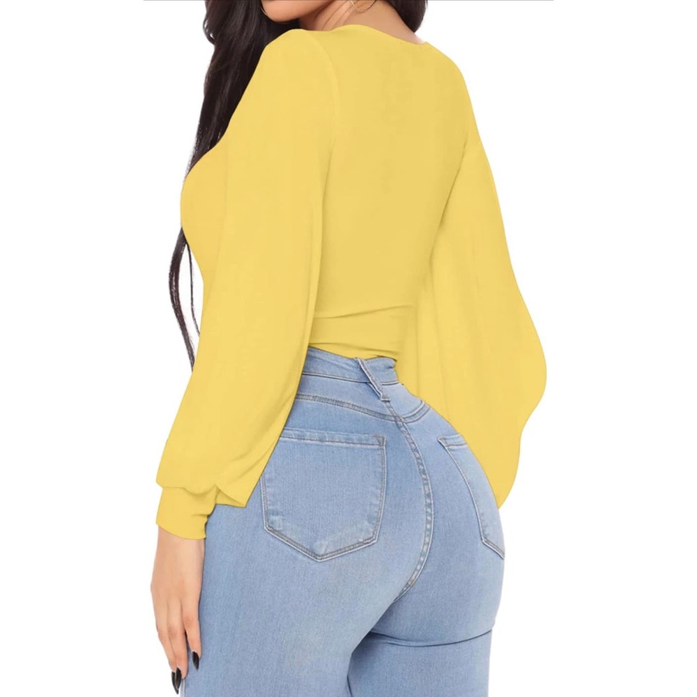 Lantern Sleeve Bodysuit- Size XS - Picture 3 of 5